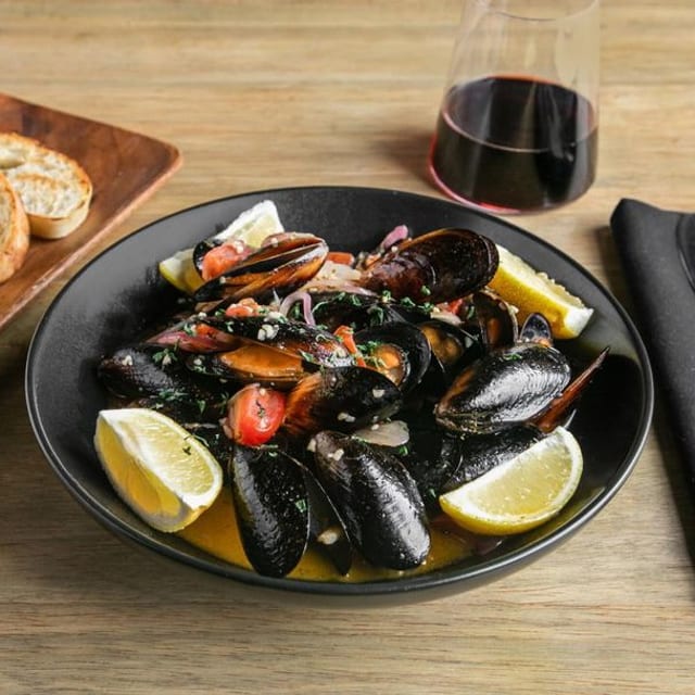 Sautéed Blue Mussels.